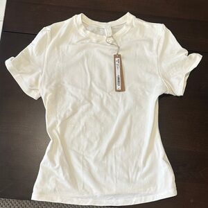 SKIMS Cream Crew Neck Tee